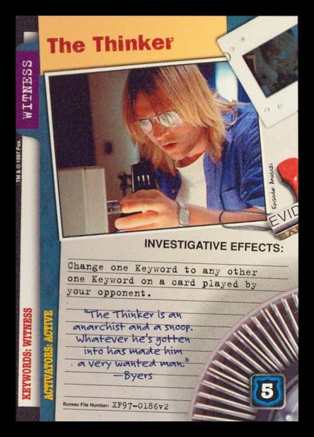 X-Files CCG | The Thinker XF97-0186v2  | The Nerd Merchant