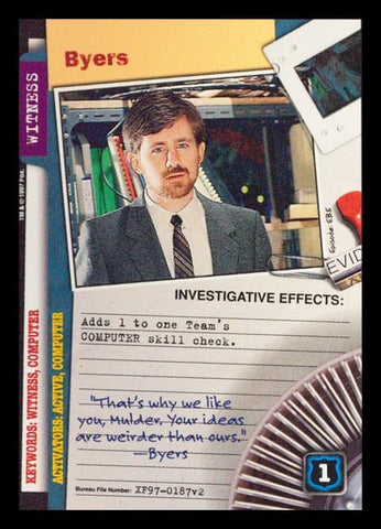 X-Files CCG | Byers XF97-0187v2  | The Nerd Merchant