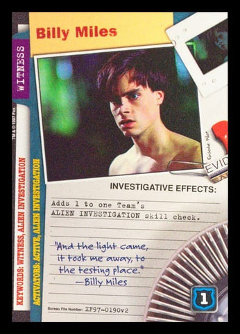 X-Files CCG | Billy Miles XF97-0190v2  | The Nerd Merchant