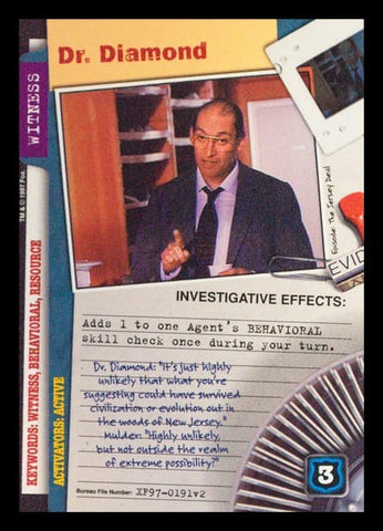 X-Files CCG | Dr. Diamond XF97-0191v2  | The Nerd Merchant
