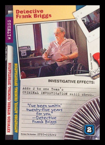 X-Files CCG | Detective Frank Briggs XF97-0192v2  | The Nerd Merchant