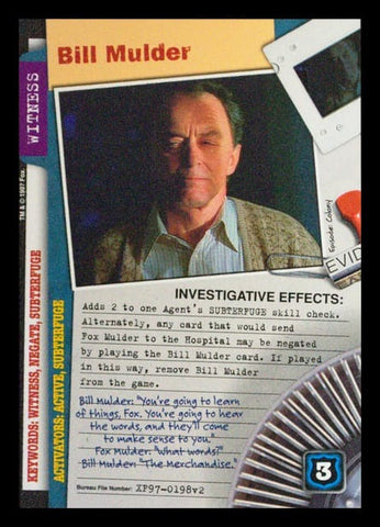 X-Files CCG | Bill Mulder XF97-0198v2  | The Nerd Merchant