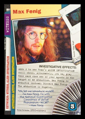 X-Files CCG | Max Fenig XF97-0204v2  | The Nerd Merchant