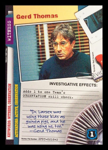 X-Files CCG | Gerd Thomas XF97-0216v2  | The Nerd Merchant