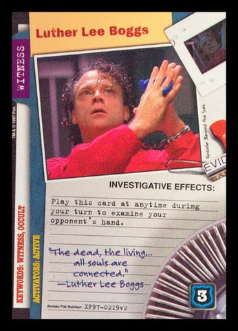 X-Files CCG | Luther Lee Boggs XF97-0219v2  | The Nerd Merchant