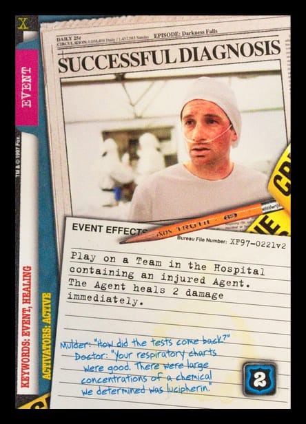 X-Files CCG | Successful Diagnosis XF97-0221v2  | The Nerd Merchant