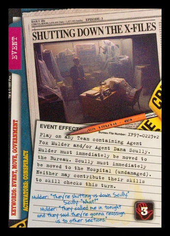X-Files CCG | Shutting Down the X-Files XF97-0223v2  | The Nerd Merchant