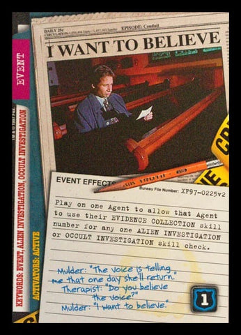 X-Files CCG | I Want To Believe XF97-0225v2  | The Nerd Merchant