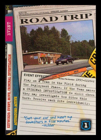 X-Files CCG | Road Trip XF97-0226v2  | The Nerd Merchant