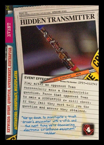 X-Files CCG | Hidden Transmitter XF97-0227v2  | The Nerd Merchant