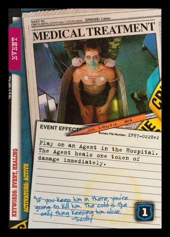 X-Files CCG | Medical Treatment XF97-0228v2  | The Nerd Merchant
