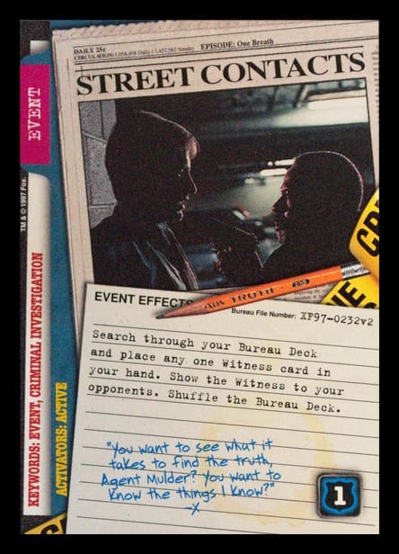 X-Files CCG | Street Contacts XF97-0232v2  | The Nerd Merchant
