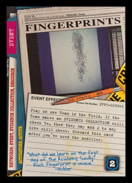 X-Files CCG | Fingerprints XF97-0236v2  | The Nerd Merchant