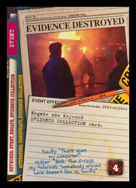 X-Files CCG | Evidence Destroyed XF97-0239v2  | The Nerd Merchant