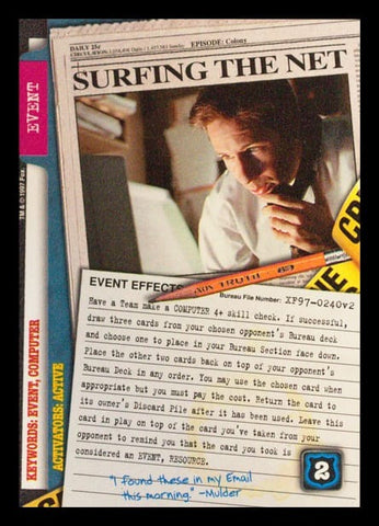 X-Files CCG | Surfing the Net XF97-0240v2  | The Nerd Merchant