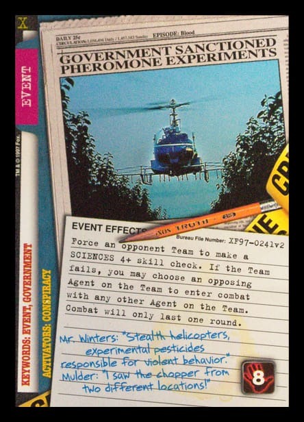 X-Files CCG | Government Sanctioned Pheromone Experiments XF97-0241v2  | The Nerd Merchant