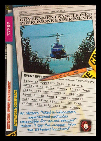 X-Files CCG | Government Sanctioned Pheromone Experiments XF97-0241v2  | The Nerd Merchant