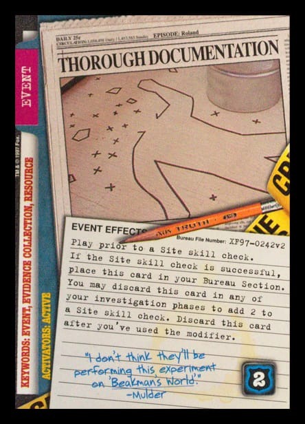 X-Files CCG | Thorough Documentation XF97-0242v2  | The Nerd Merchant