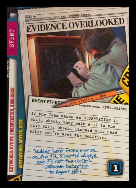 X-Files CCG | Evidence Overlooked XF97-0246v2  | The Nerd Merchant