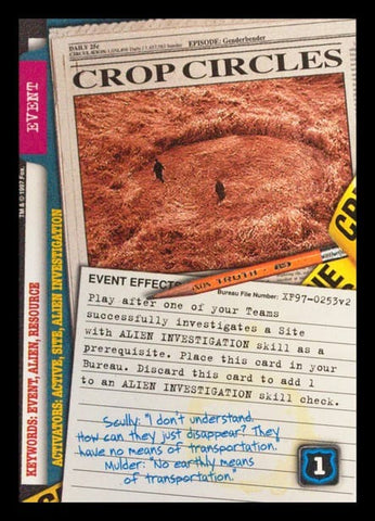 X-Files CCG | Crop Circles XF97-0253v2  | The Nerd Merchant