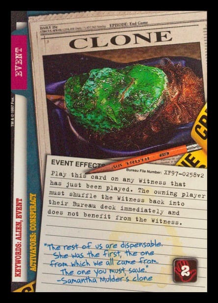 X-Files CCG | Clone XF97-0258v2  | The Nerd Merchant