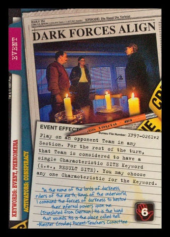 X-Files CCG | Dark Forces Align XF97-0261v2  | The Nerd Merchant