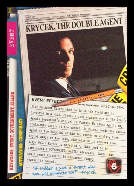 X-Files CCG | Krycek, the Double Agent XF97-0265v2  | The Nerd Merchant