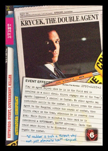 X-Files CCG | Krycek, the Double Agent XF97-0265v2  | The Nerd Merchant