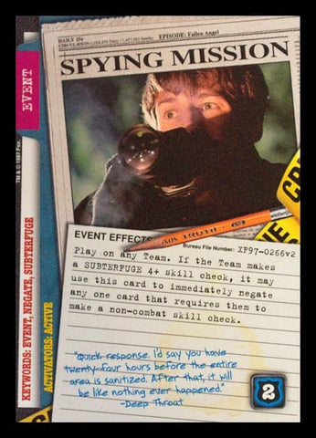 X-Files CCG | Spying Mission XF97-0266v2  | The Nerd Merchant