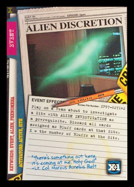 X-Files CCG | Alien Discretion XF97-0271v2  | The Nerd Merchant
