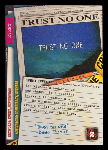X-Files CCG | Trust No One XF97-0273v2  | The Nerd Merchant