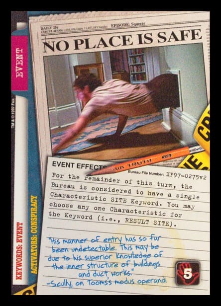 X-Files CCG | No Place Is Safe XF97-0275v2  | The Nerd Merchant