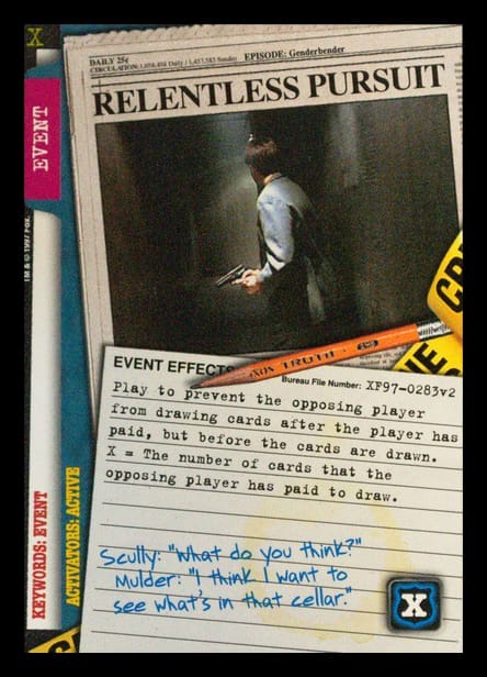 X-Files CCG | Relentless Pursuit XF97-0283v2  | The Nerd Merchant