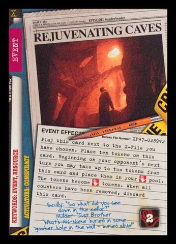 X-Files CCG | Rejuvenating Caves XF97-0289v2  | The Nerd Merchant