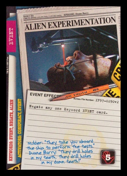 X-Files CCG | Alien Experimentation XF97-0290v2  | The Nerd Merchant