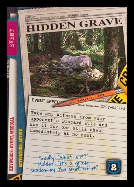 X-Files CCG | Hidden Grave XF97-0291v2  | The Nerd Merchant