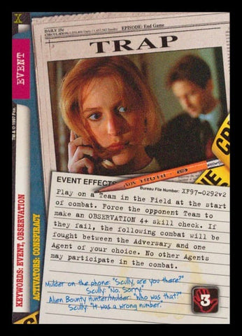 X-Files CCG | Trap XF97-0292v2  | The Nerd Merchant