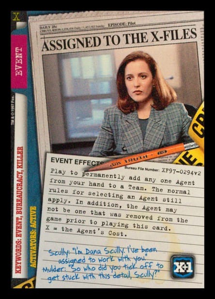 X-Files CCG | Assigned to the X-Files XF97-0294v2  | The Nerd Merchant