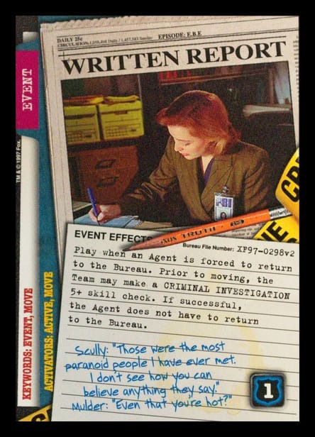 X-Files CCG | Written Report XF97-0298v2  | The Nerd Merchant