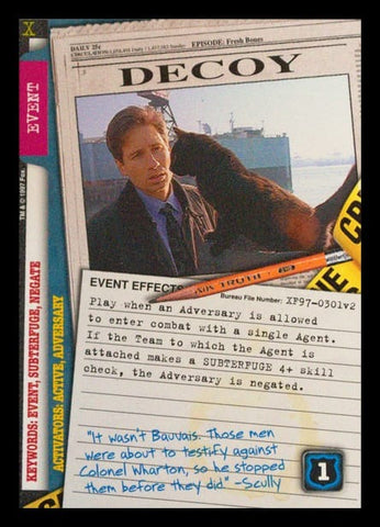 X-Files CCG | Decoy XF97-0301v2  | The Nerd Merchant