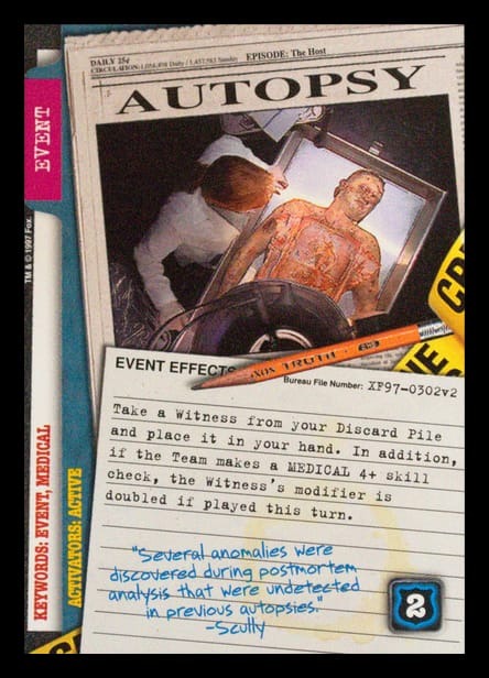 X-Files CCG | Autopsy XF97-0302v2  | The Nerd Merchant