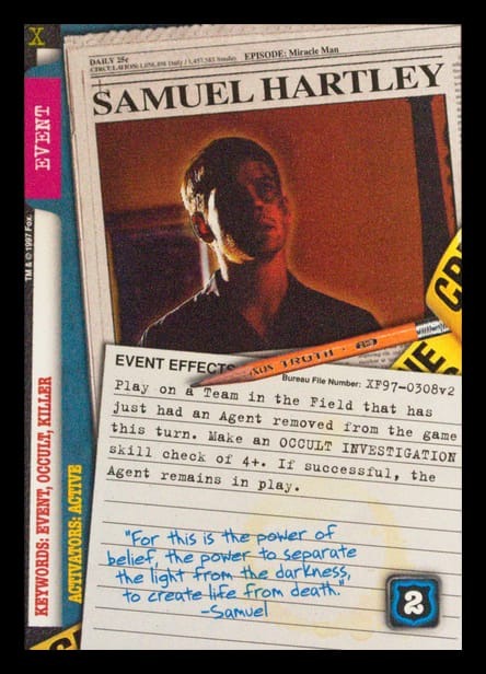 X-Files CCG | Samuel Hartley XF97-0308v2  | The Nerd Merchant