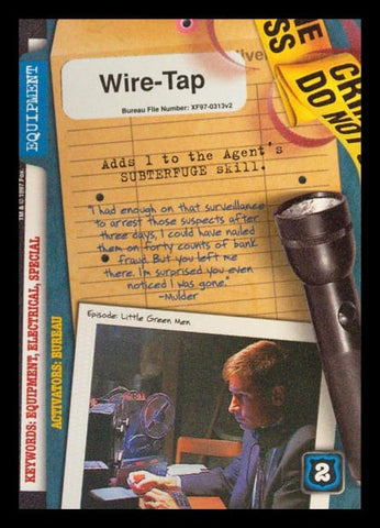 X-Files CCG | Wire-Tap XF97-0313v2  | The Nerd Merchant