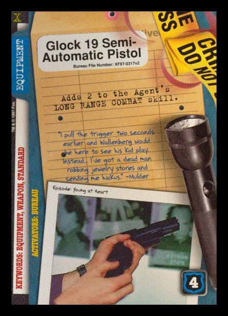 X-Files CCG | Glock 19 Semi-Automatic Pistol XF97-0317v2  | The Nerd Merchant