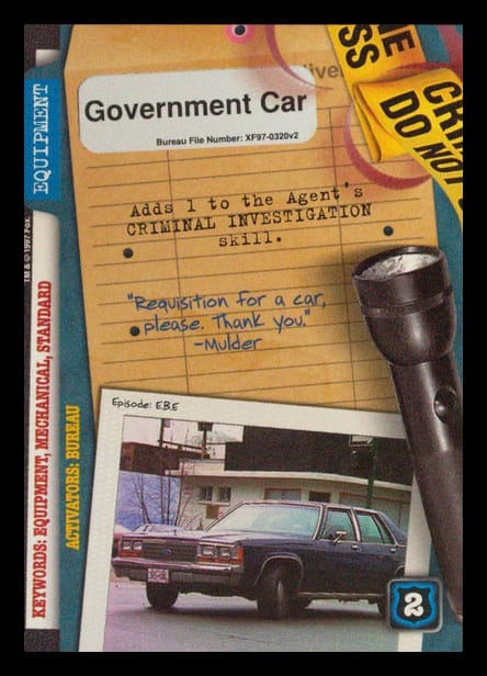 X-Files CCG | Government Car XF97-0320v2  | The Nerd Merchant