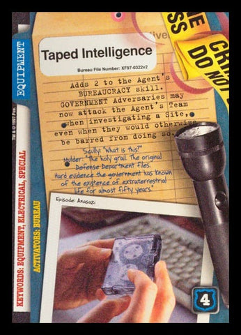 X-Files CCG | Taped Intelligence XF97-0322v2  | The Nerd Merchant