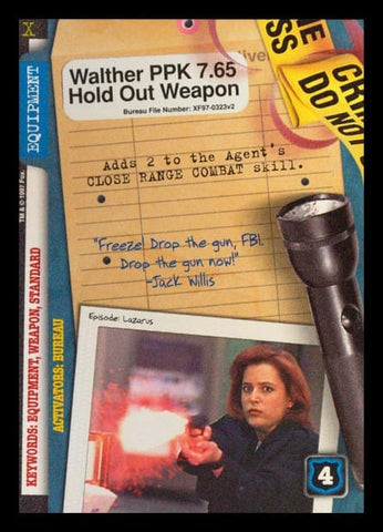X-Files CCG | Walther PPK 7.65 Hold Out Weapon XF97-0323v2  | The Nerd Merchant