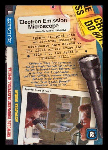 X-Files CCG | Electron Emission Microscope XF97-0328v2  | The Nerd Merchant