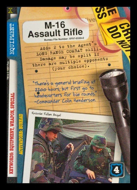 X-Files CCG | M-16 Assault Rifle XF97-0330v2  | The Nerd Merchant