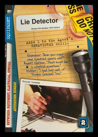 X-Files CCG | Lie Detector XF97-0332v2  | The Nerd Merchant
